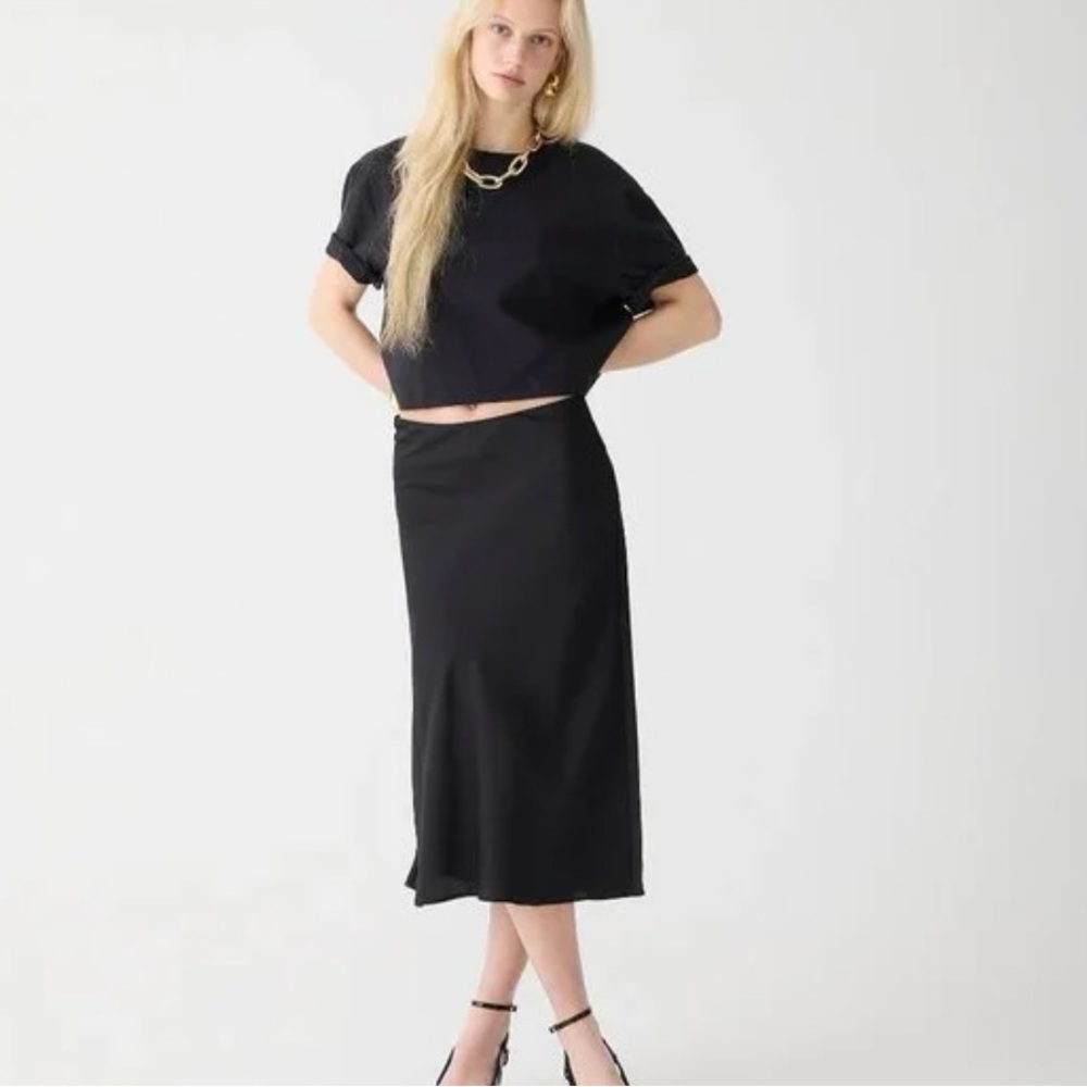 J.Crew Gwyneth Slip Skirt in Black, Size XXS